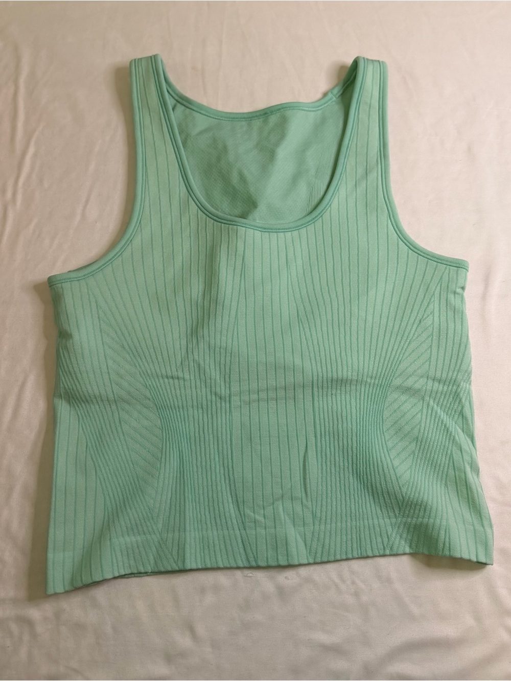 Lululemon Ebb to Street Cropped Tank – Ribbed Wild Mint – Size 8